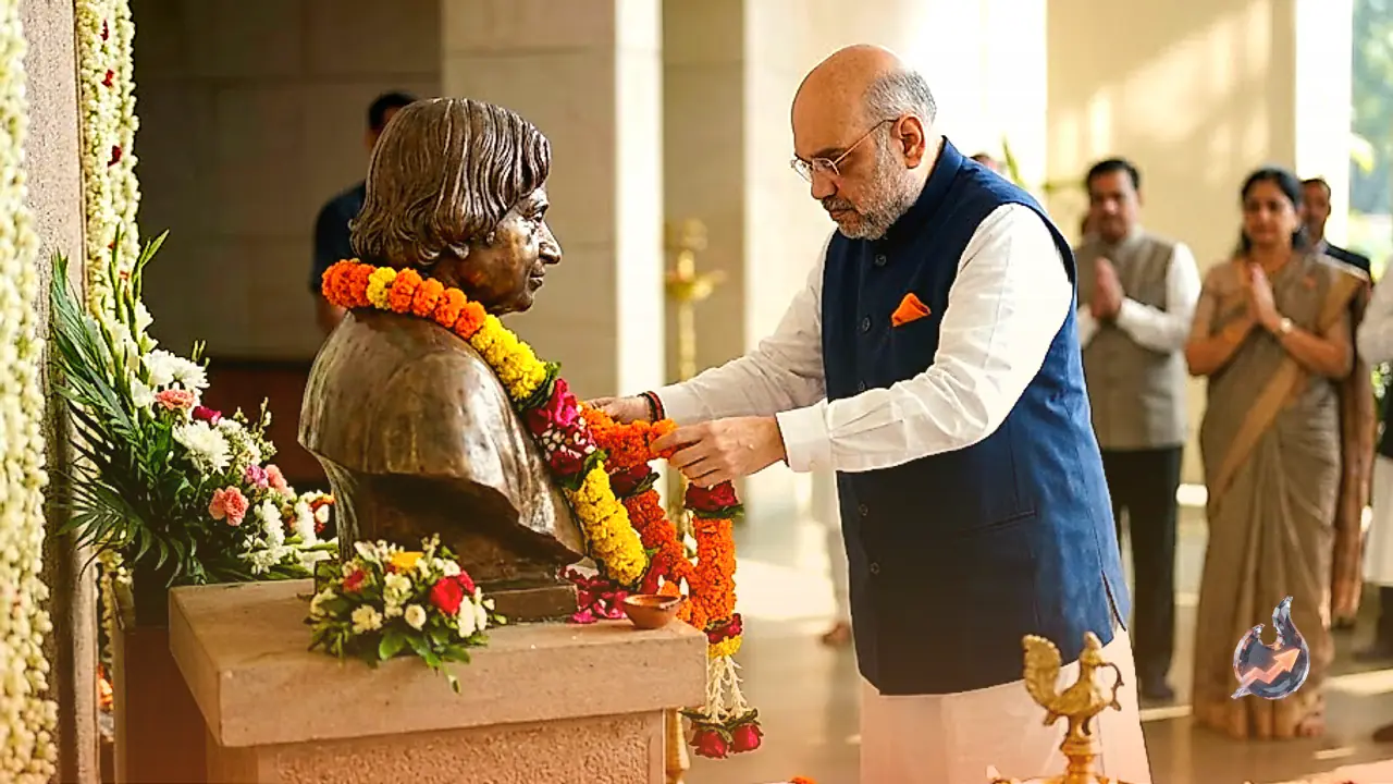 Union Home Minister Amit Shah Honours Dr APJ Abdul Kalam on Death Anniversary, Highlighting India's Missile and Space Milestones