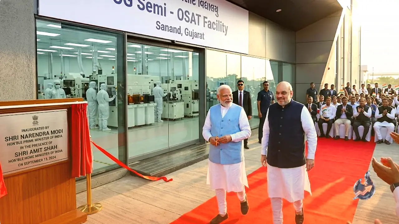 Modi Inaugurates New Chip Plant in Gujarat's Sanand, Amit Shah Calls It a Milestone for India's Tech Ambitions