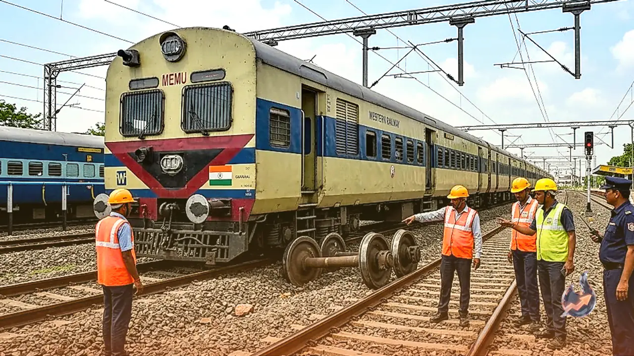 Major train mishap averted in Valsad as MEMU coach derails near Bhilad, several schedules revised