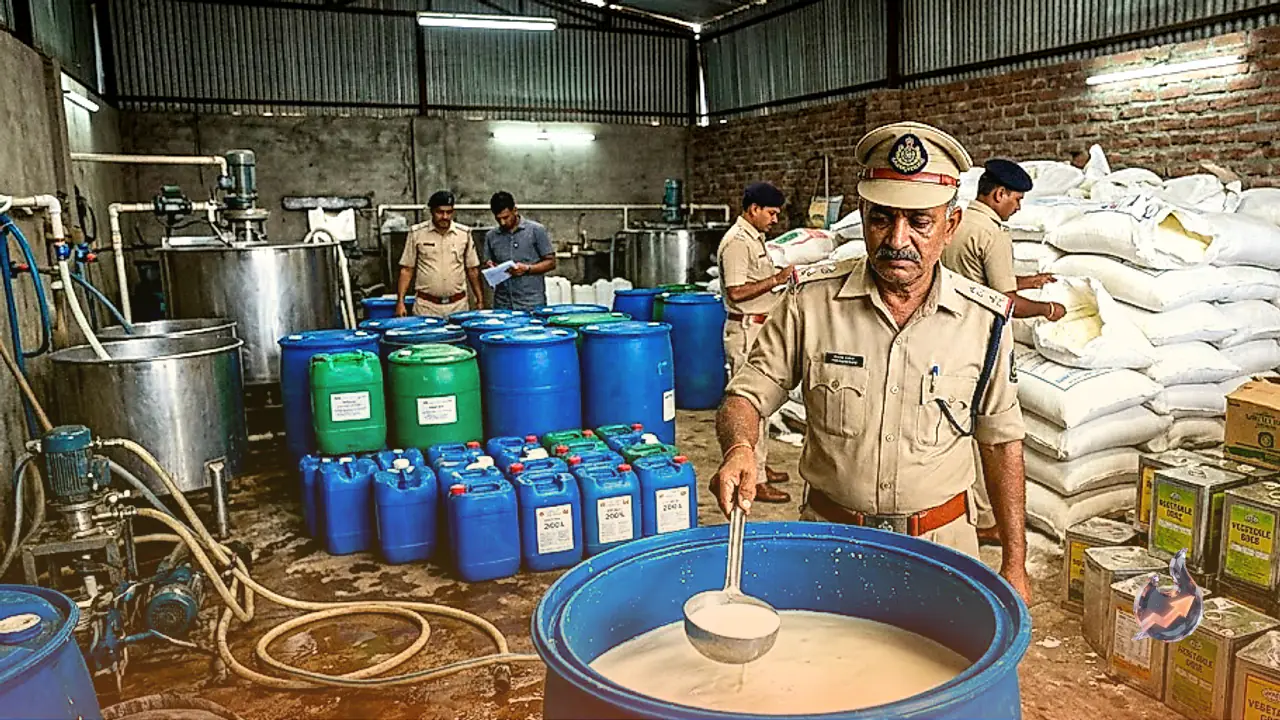 Gujarat Police Busts Illegal Milk Manufacturing Factory in Jamnagar, Seizes Over 7,000 Litres