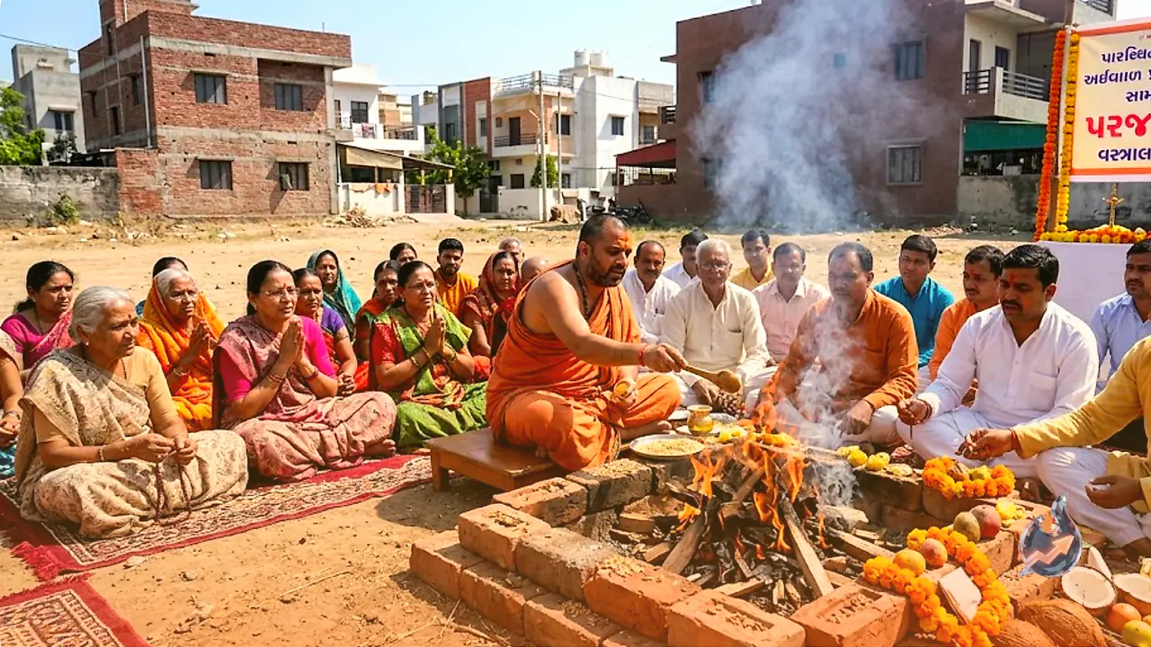 Residents in Ahmedabad Conduct Parjanya Yagya to Invoke Rain Amid Monsoon Delay