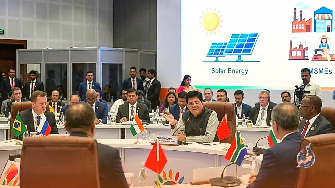 Global Economic Stage Set in Pink City as Piyush Goyal Leads BRICS Summit Talks on MSMEs and Solar Energy