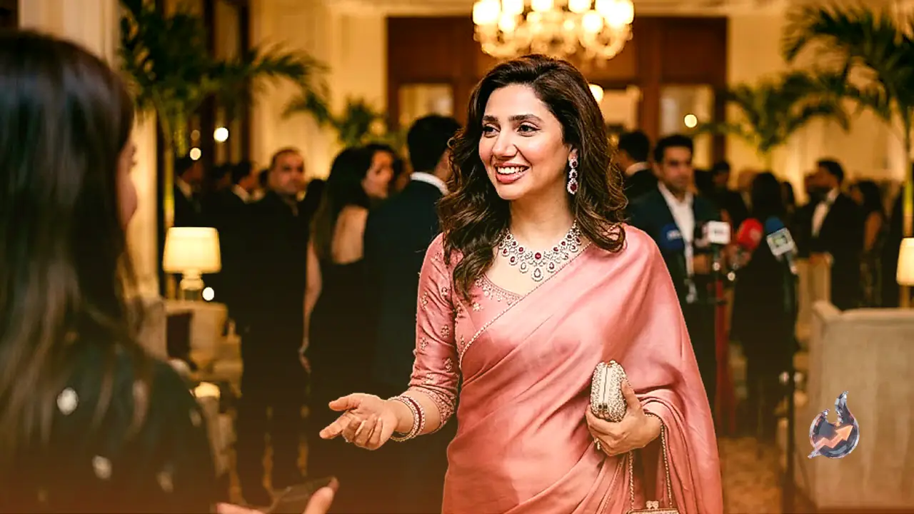 Pakistani Actor Mahira Khan Turns Heads in Elegant Pink Saree Amid Pregnancy Glow