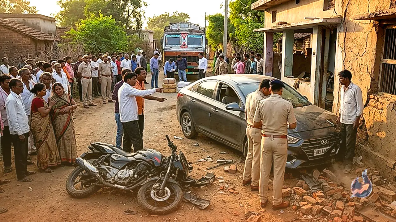 Guna Drug Truck's Escort Car Kills Two Bike Riders, Leaves Toddler Critical Before Smashing Into a House