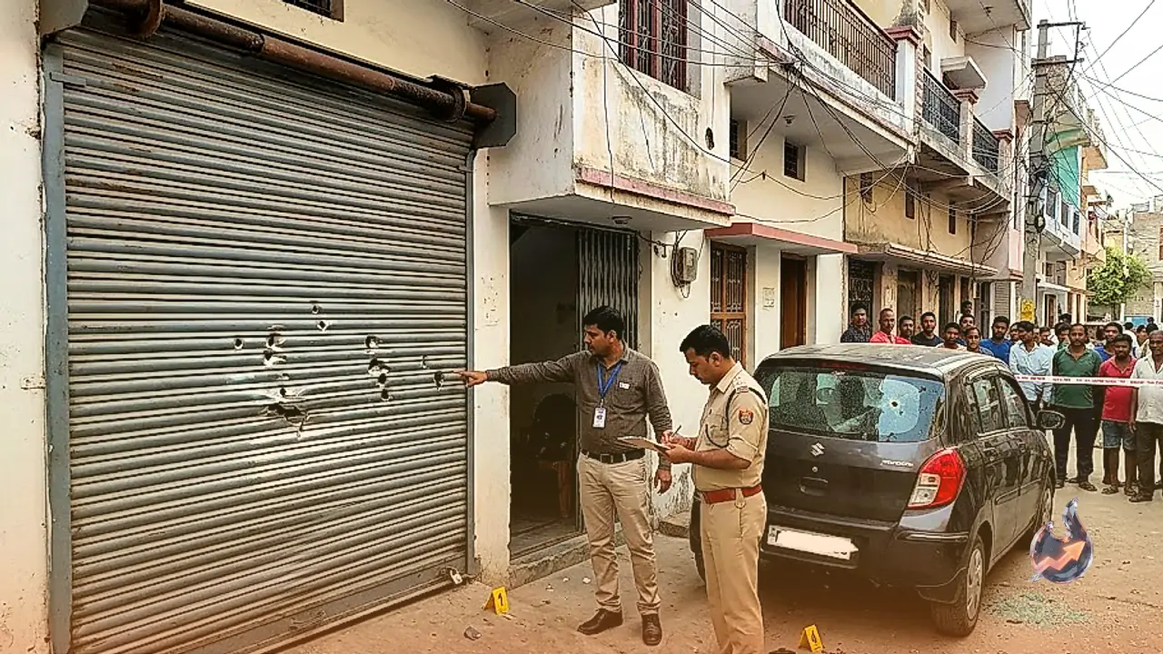 सिकंदरपुर में पूर्व पार्षद राखी देवी के आवास पर आधी रात गोलियों की बौछार, कार और शटर पर दागी गोलियां