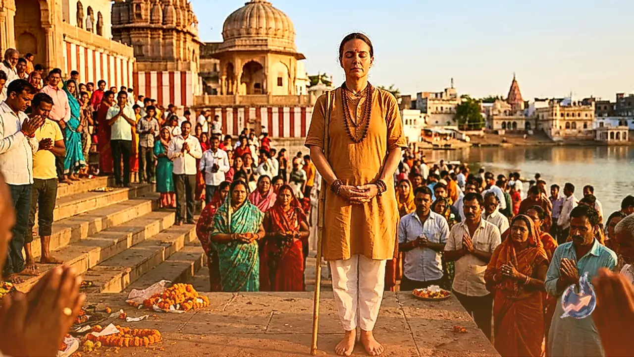 Foreign-Born Yogini Annapurna Nath Begins Nine-Day Standing Penance in Pushkar During Gupt Navratri