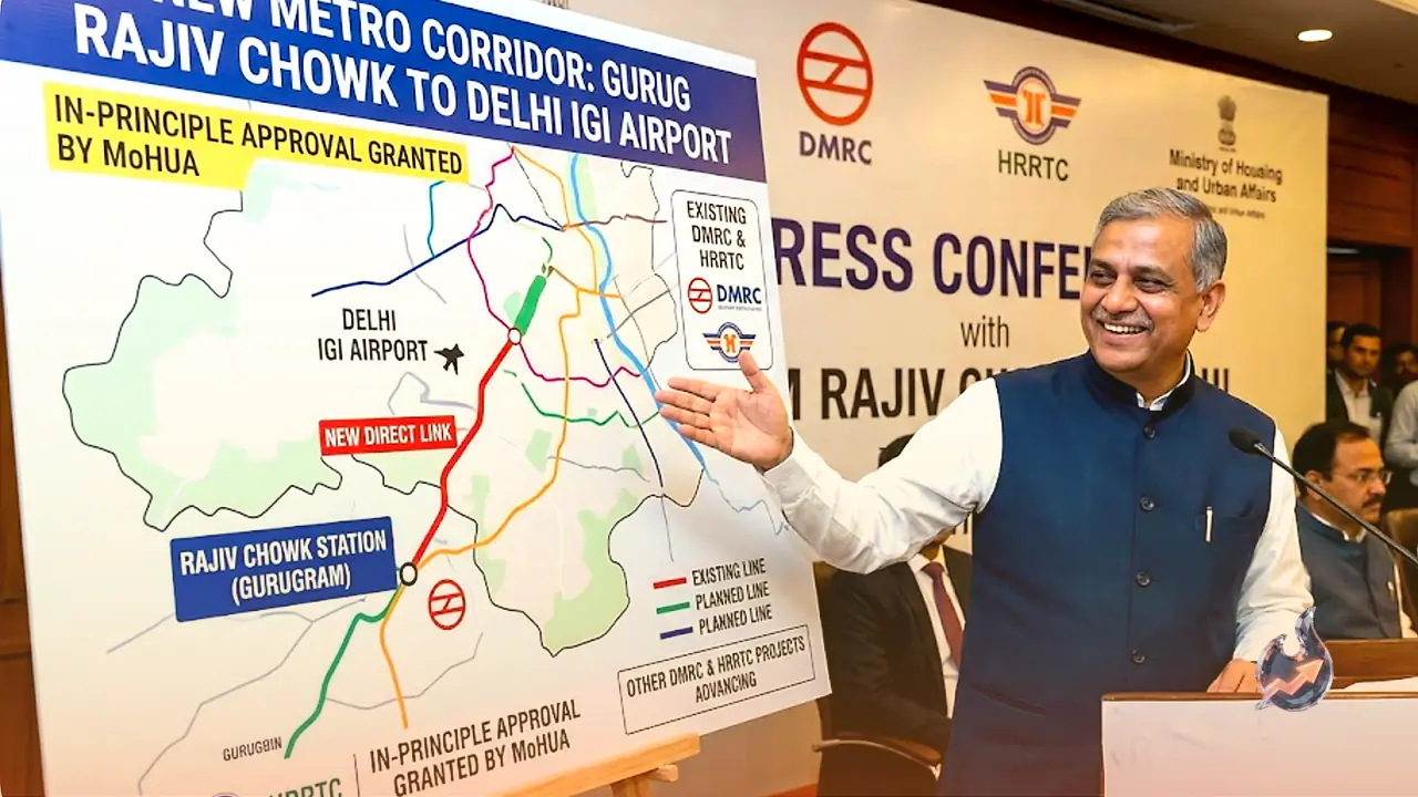Gurugram's Rajiv Chowk to Get Direct Airport Metro Link as DMRC and HRRTC Push Multiple New Corridors Forward