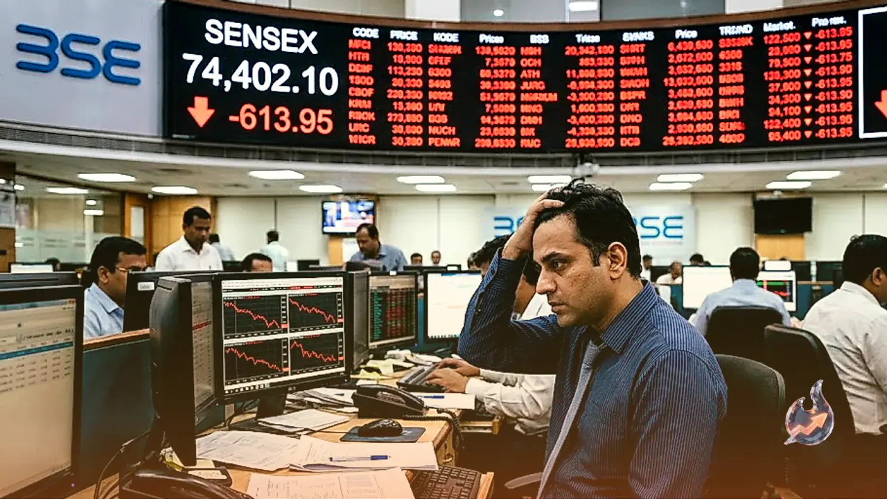 Domestic Equity Benchmarks Slide Under Heavy Financials Selling Pressure as Sensex and Nifty Tumble