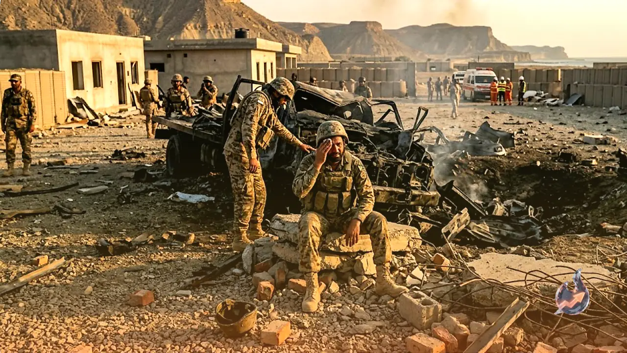 Suicide truck bomber tears through Pakistani coast guard camp in Gwadar, BLA claims over 30 troops killed