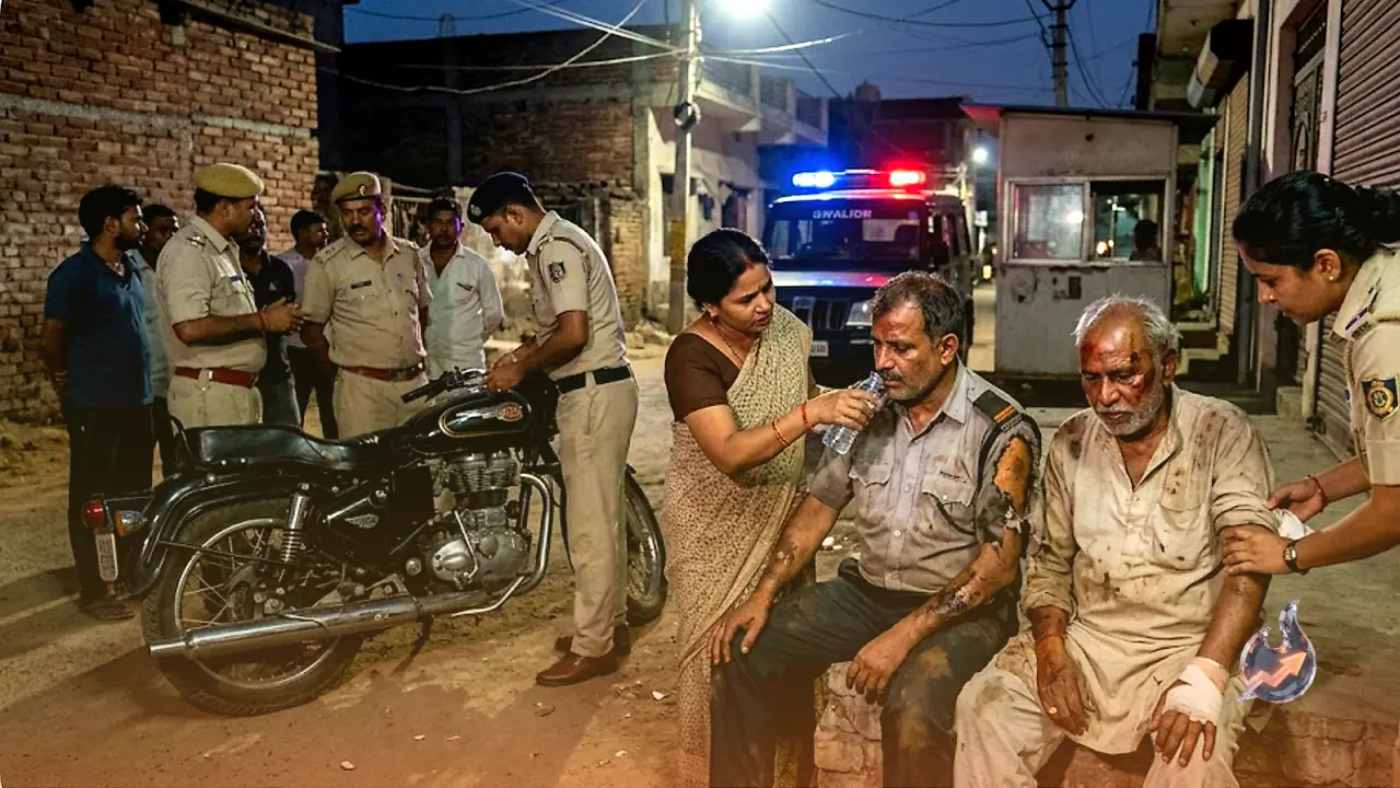 ग्वालियर में बुलेट सवार बदमाशों ने पेट्रोल छिड़ककर चौकीदार को जिंदा फूंका, बचाने दौड़ा पिता भी आग की चपेट में