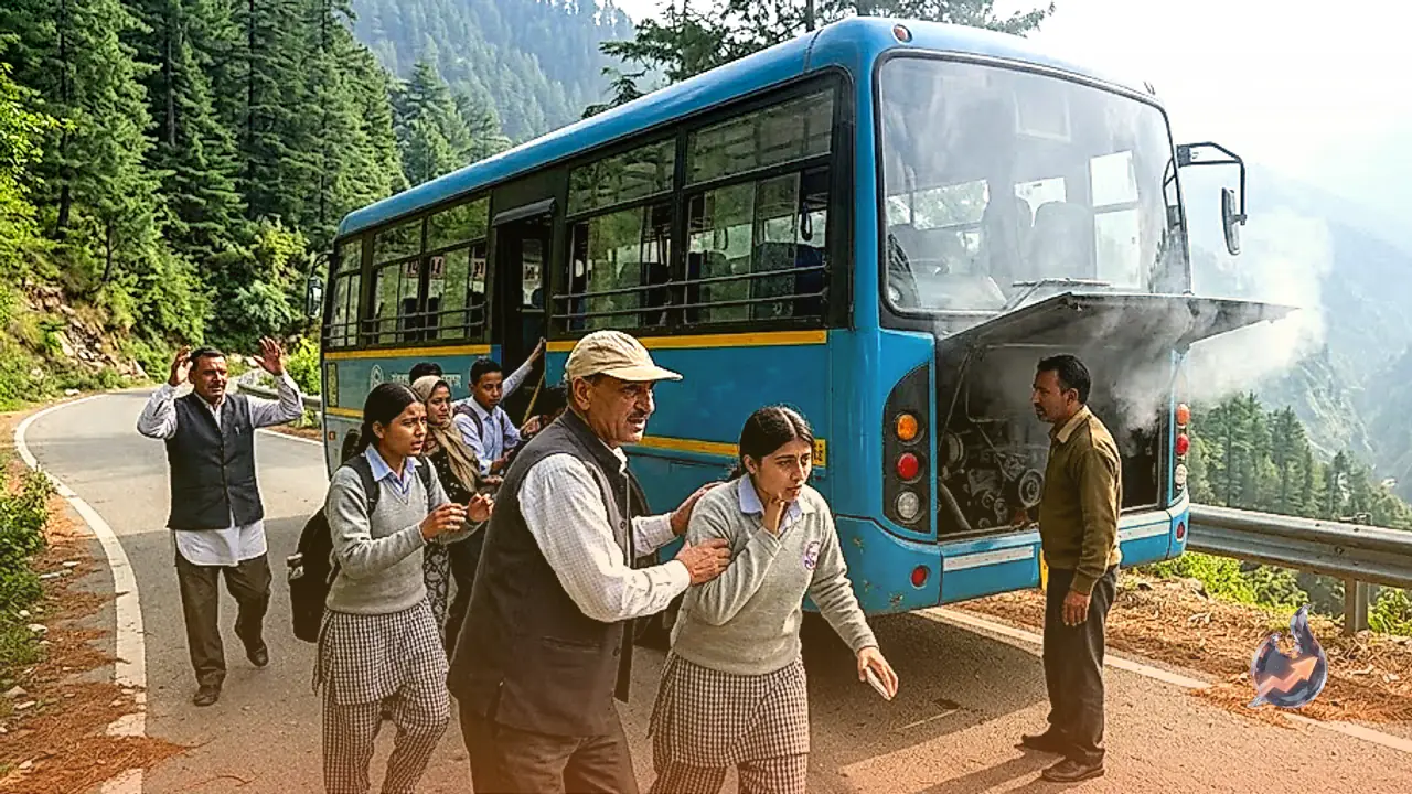 A Day After Fatal Crash, Smoke From Another HRTC Bus Engine Sparks Panic on Same Himachal Route