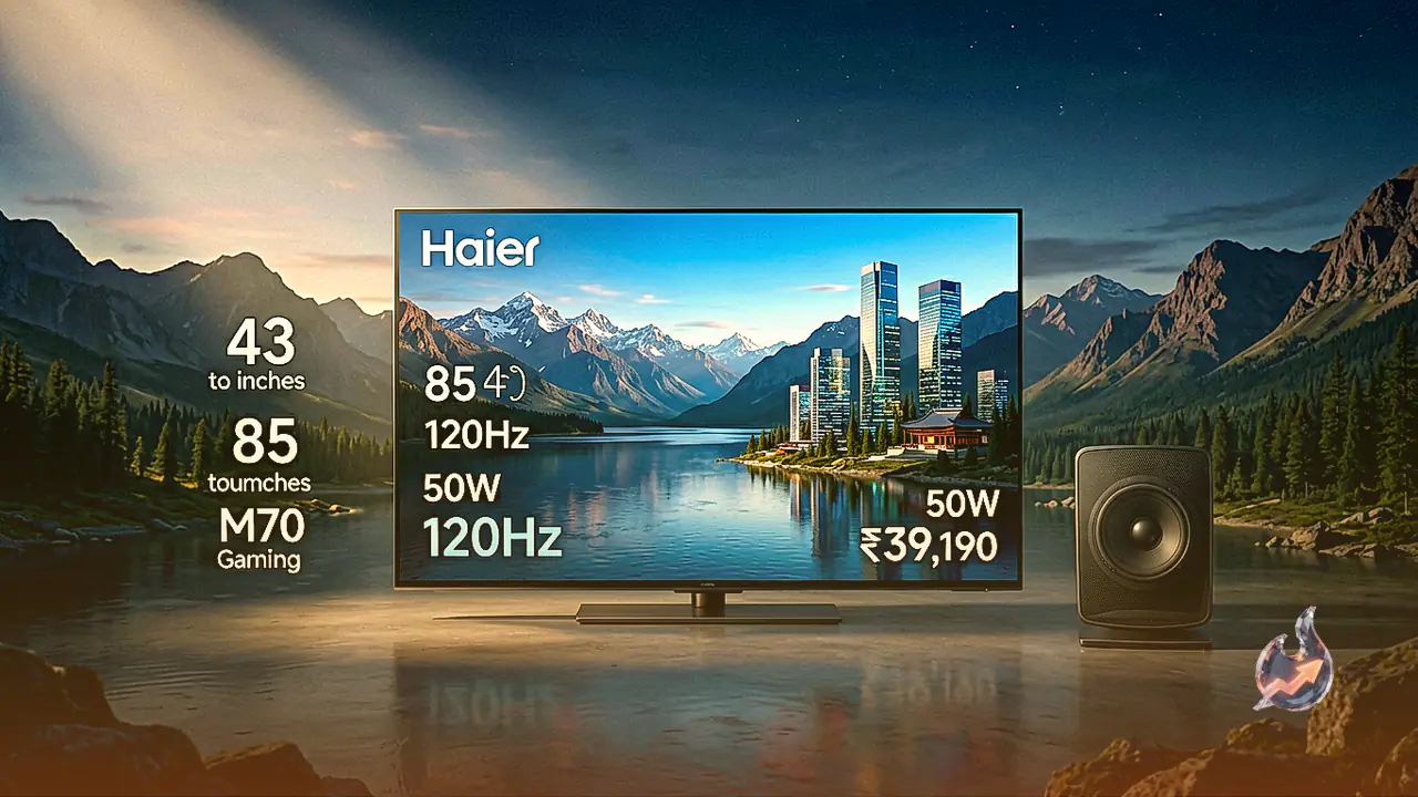 Haier Launches M70 Mini LED Smart TV Series in India Featuring 120Hz Gaming and 50W Audio