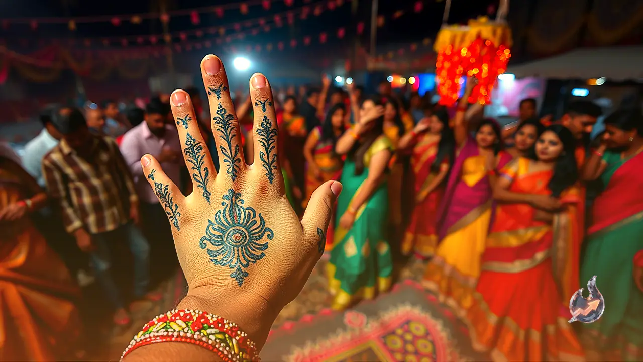 Hand Painted Kicks and Boho Gujarati Accents Redefine Dandiya Night Fashion