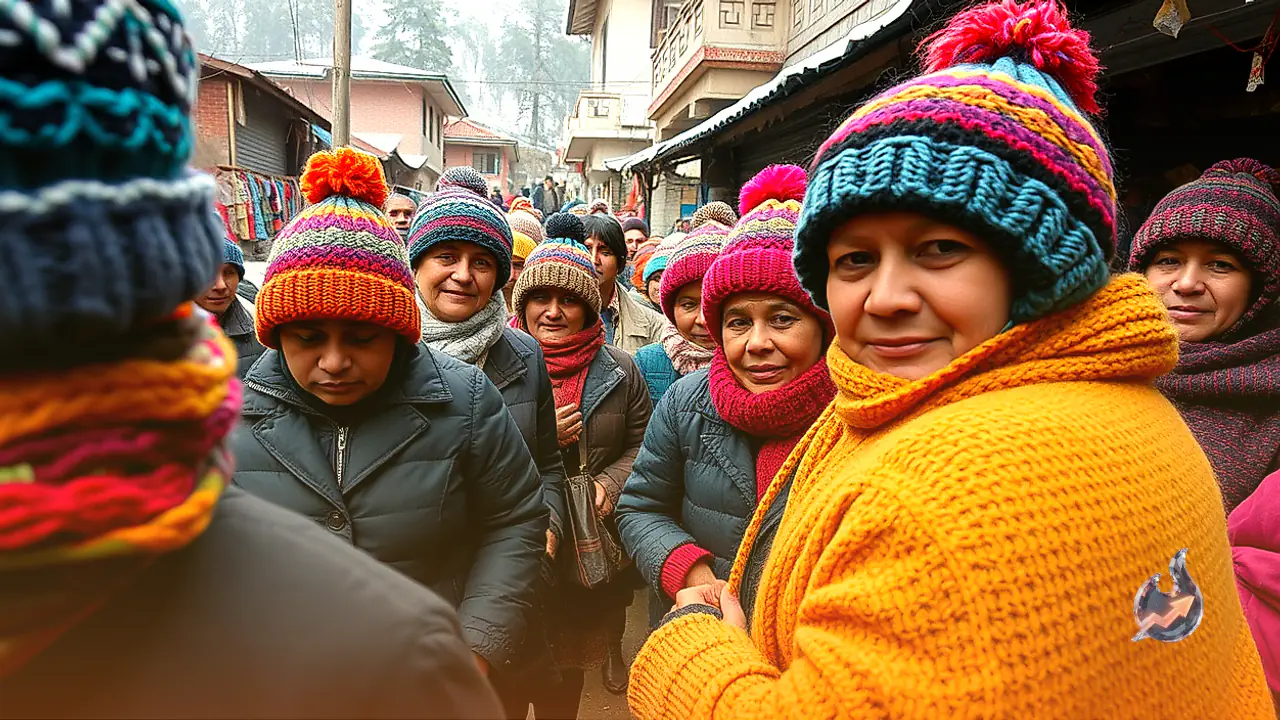 सर्दियों की दस्तक के बीच नैनीताल के बाजारों में छाया महिलाओं के हाथों बुना रंगीन ऊनी सामान