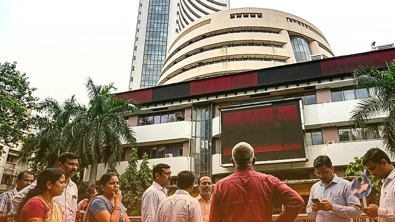 Markets Stumble at the Start of the Week as Sensex Slides 468 Points to 77,683, Nifty Near 24,207