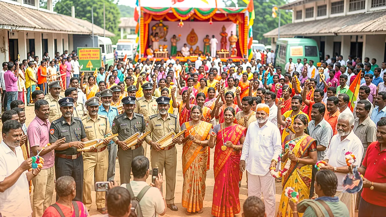 Harmada Police Officer Narendra Bhadana Dances to Folk Hymns During Dussehra Celebrations