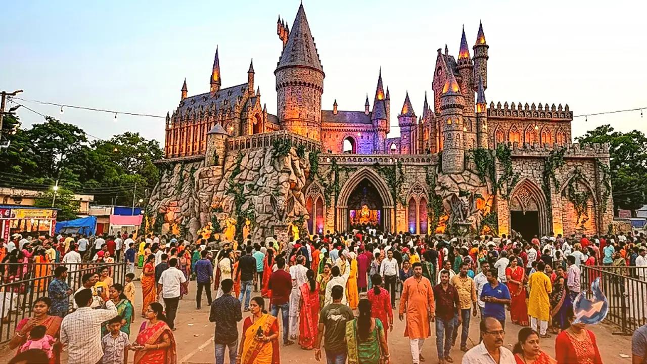 Harry Potter Inspired Magic Palace in Jamshedpur Pandal Draws Huge Crowds