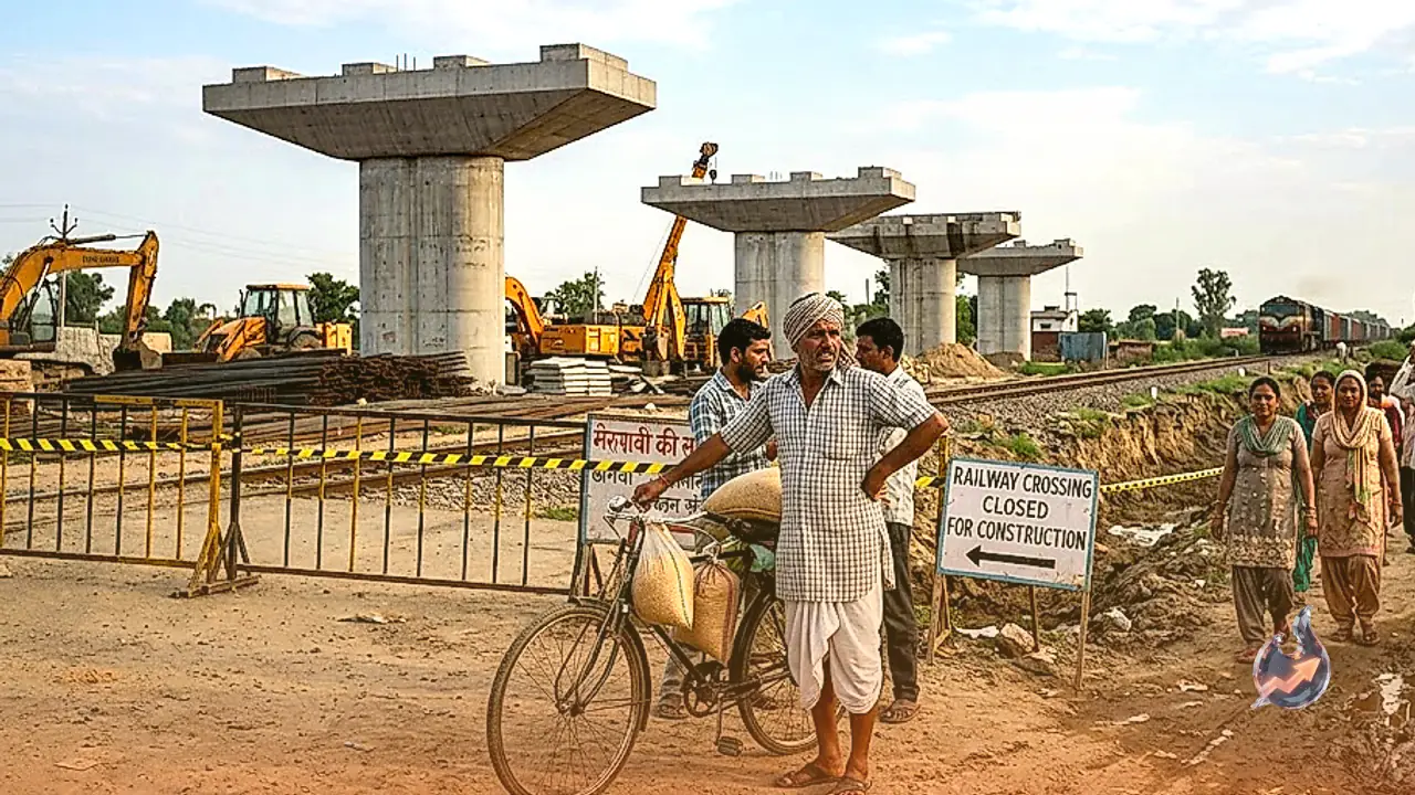 हरियाणा के जनौली में अटका रेलवे फ्लाईओवर निर्माण, 50 गांवों के लोग 20 किमी अतिरिक्त चक्कर लगाने को विवश