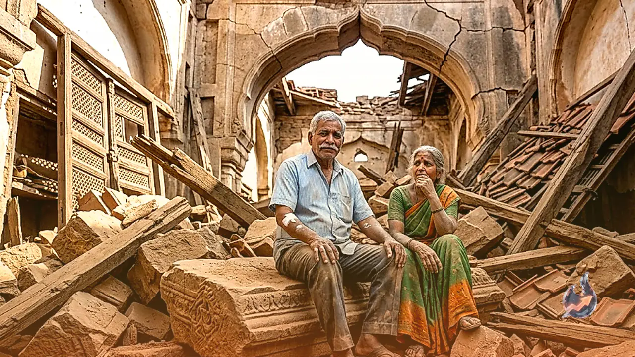 250-Year-Old Historic Structure Collapses in Yamunanagar, Haryana, Trapping Local Couple Under Debris