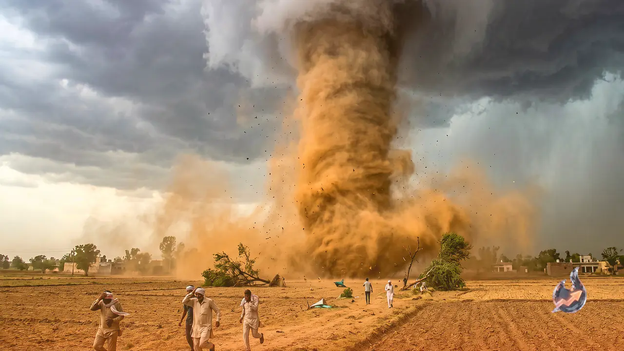 Haryana Hit by 100-Metre Dust Devil, IMD Warns of 90 kmph Storms Again Today; Himachal on Alert from Kangra to Kullu