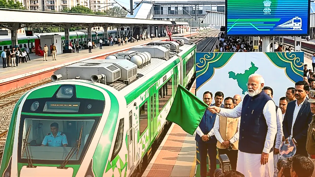 Modi to Flag Off India's First Hydrogen Train in Haryana as Chandigarh Police Bust Bomb Hoax Call
