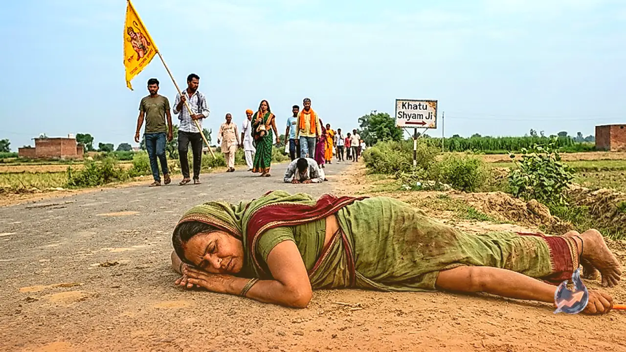 Haryana Resident Renu Harivanshi Embarks on 273 Km Prostration Pilgrimage to Khatu Shyam Ji