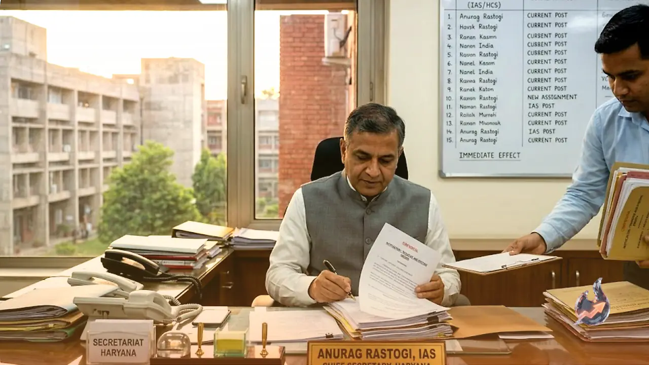 हरियाणा सरकार का बड़ा प्रशासनिक फेरबदल, एक साथ बदलीं 15 अफसरों की जिम्मेदारियां