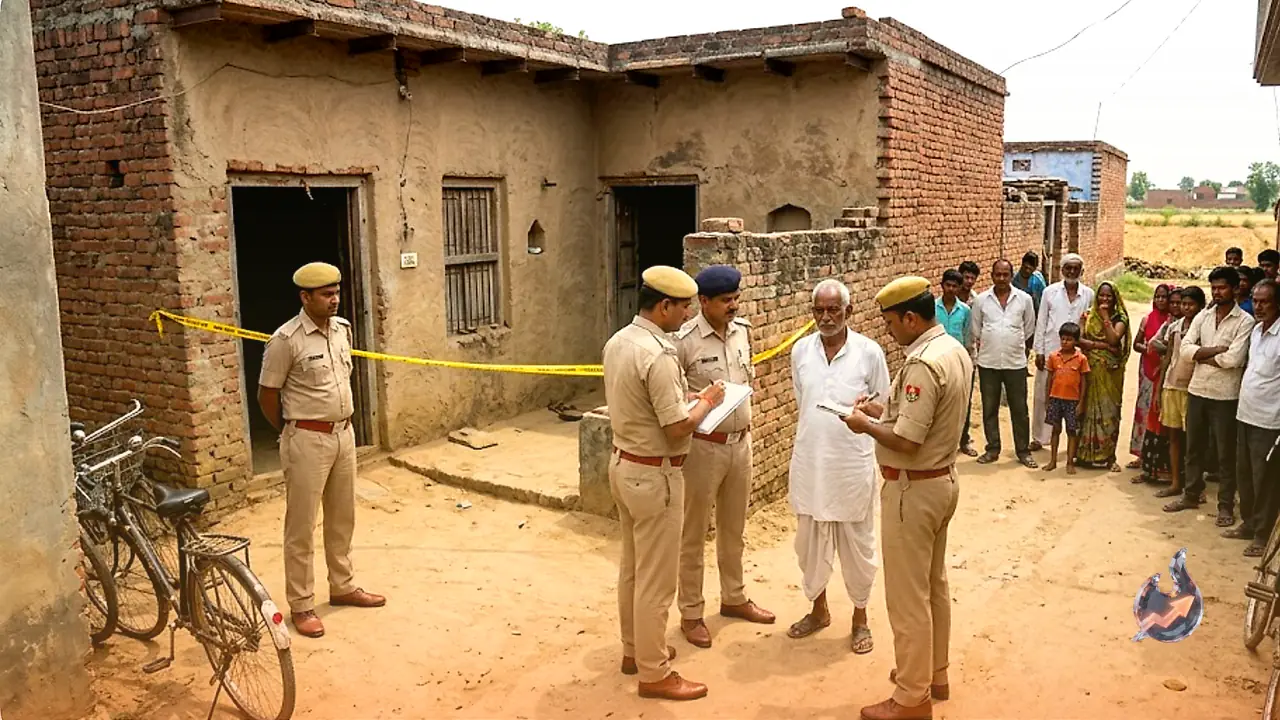 Double Tragedy in Hathras: Husband Returns Home, 2-Year-Old Daughter Opens Door to Find Wife and Another Man Dead