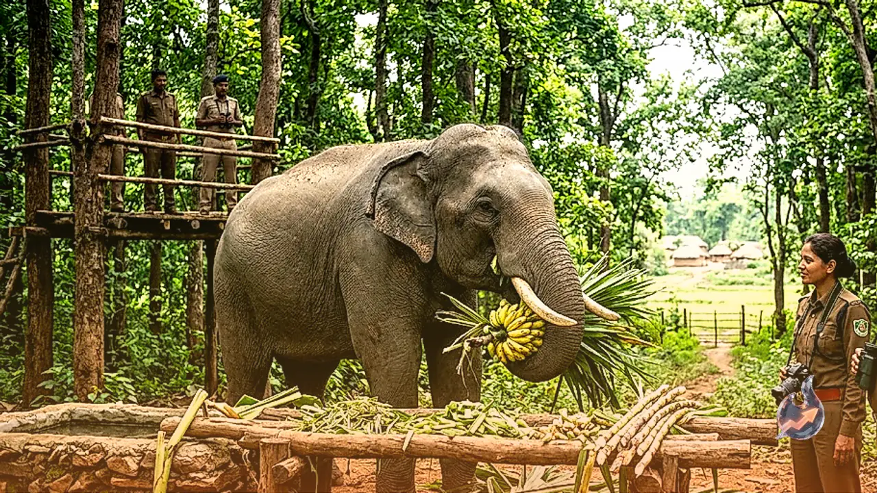 Chhattisgarh forest department develops special feeding zone for elephants in Raigarh to curb human-animal conflict