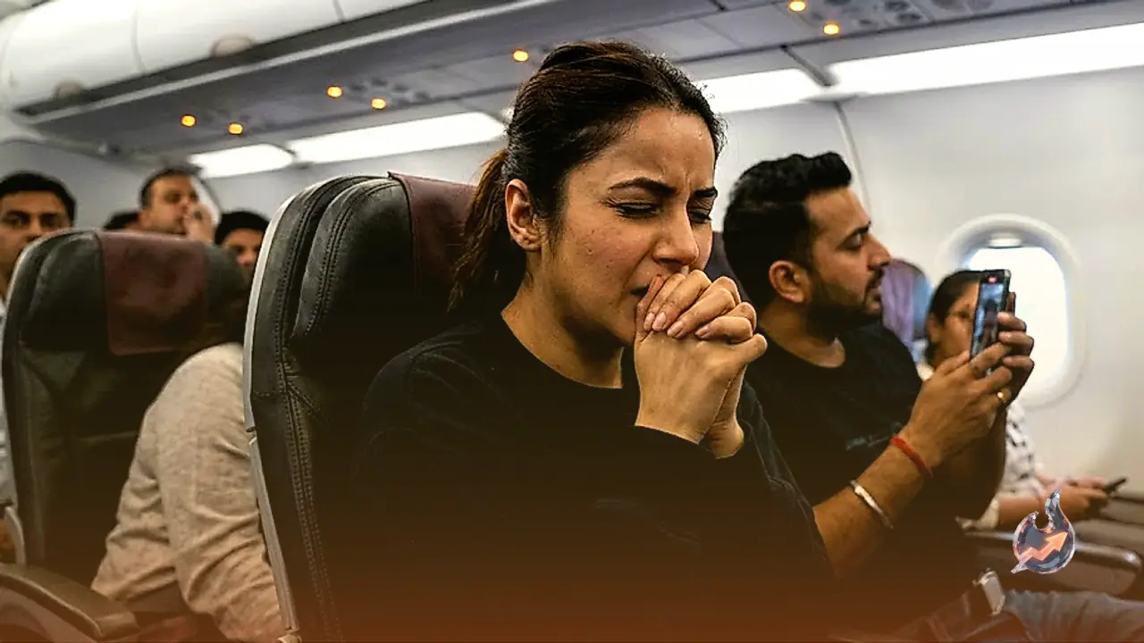 Shehnaaz Gill Panics During Flight Jolt as Brother Captures Her Nervous Prayers on Video