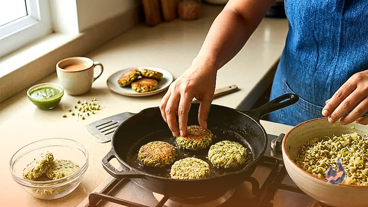 How to make healthy and crispy sprouts moong cutlets with less oil