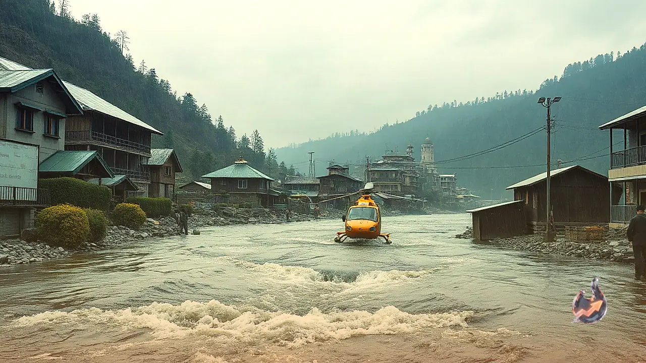 IAF Helicopter and NDRF Rescue Two Men Trapped for 5 Hours in Himachal's Swollen Run River