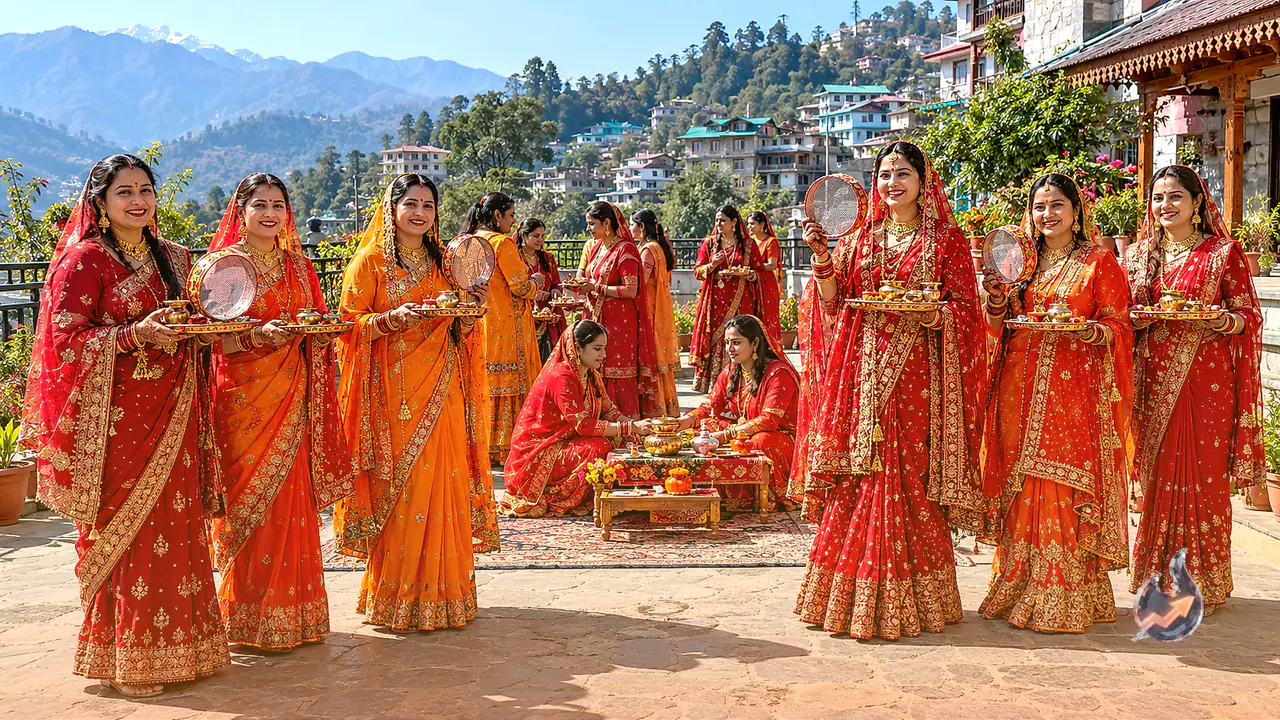 Himachal Pradesh Celebrates Karwa Chauth with Great Fervor as Moonrise Timings and Weather Updates Emerge