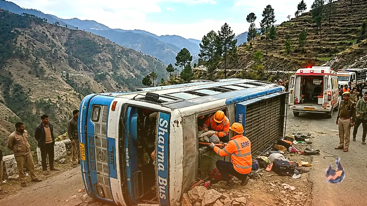 हिमाचल प्रदेश के चंबा जिले में भीषण हादसा, चालुज मोड़ पर बस पलटने से चालक समेत 7 यात्रियों की मौत