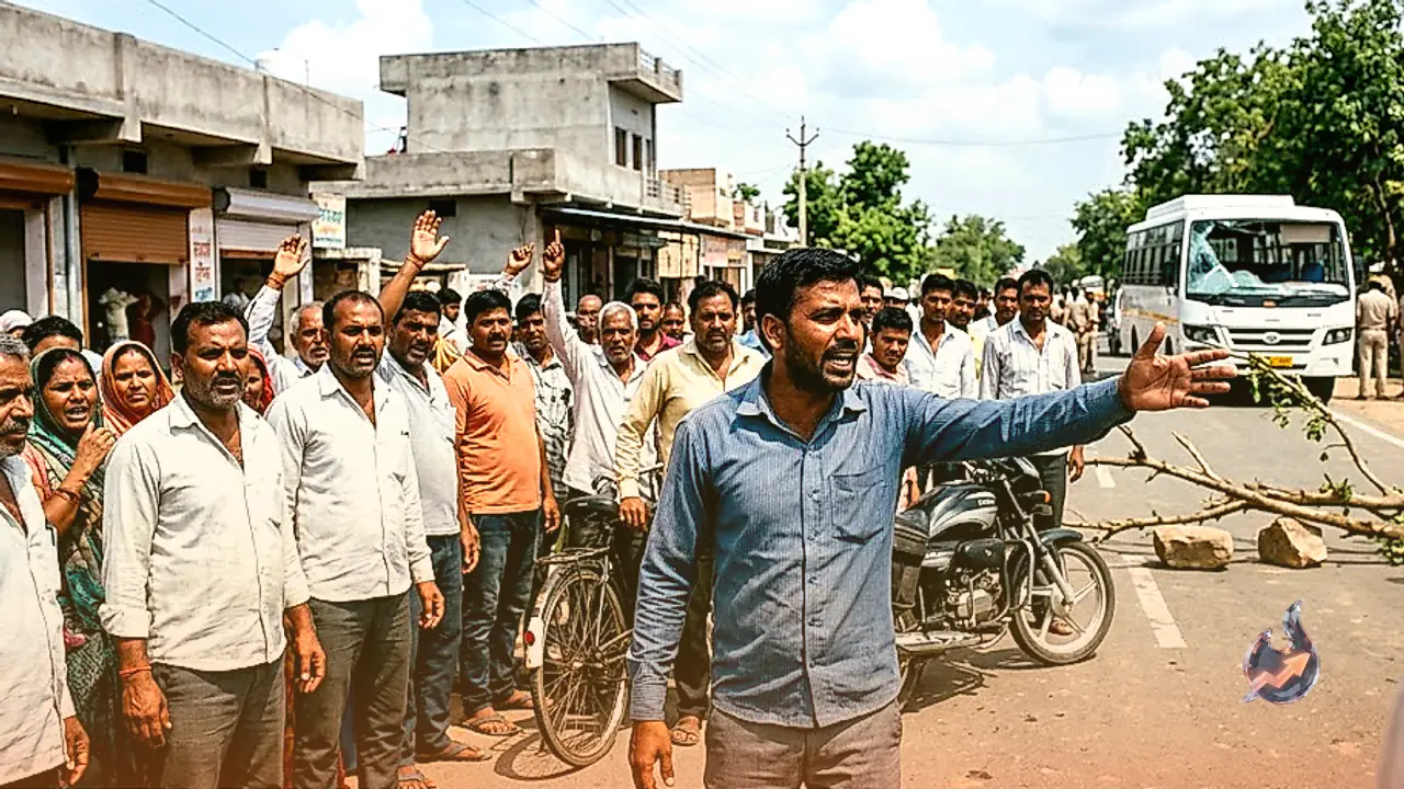 हिंडौन के दुब्बी रोड पर भीषण हादसा, मिनी बस की टक्कर से दंपति समेत 3 की मौत के बाद भड़का जनआक्रोश
