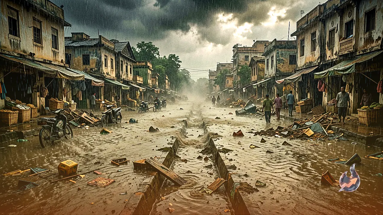 हिण्डौन में झमाझम बारिश से बिगड़े हालात, गलियों से लेकर बाजारों तक भरा पानी