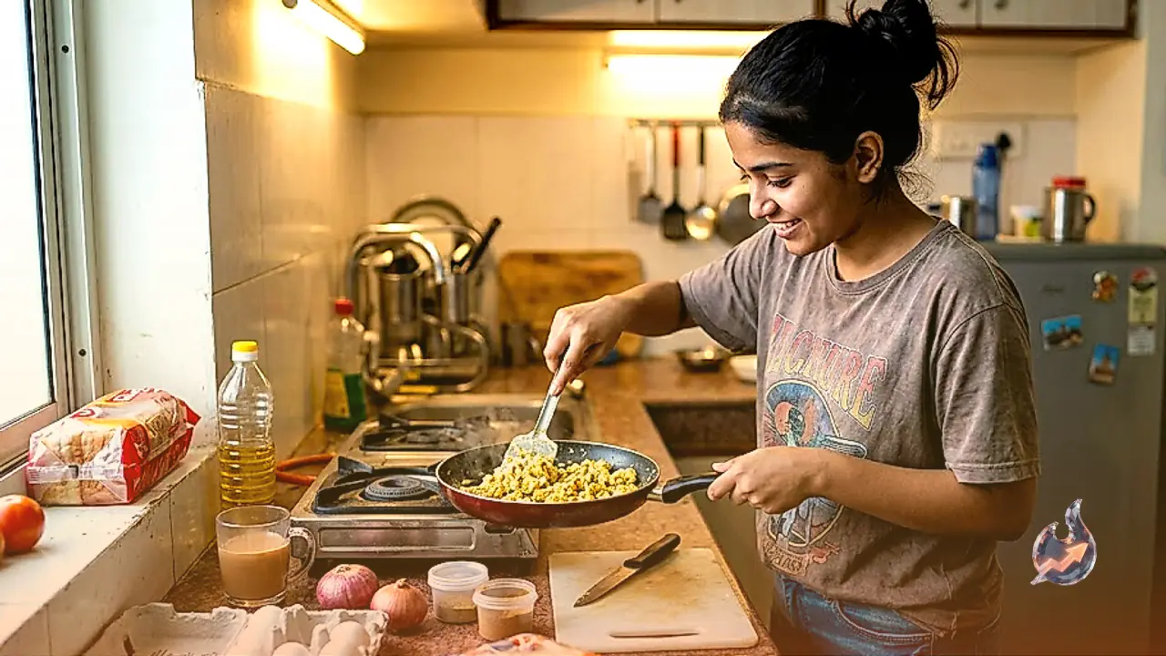 Quick and Easy Egg Bhurji Recipe for Hostelers and Professionals Cooking with Minimal Pantry