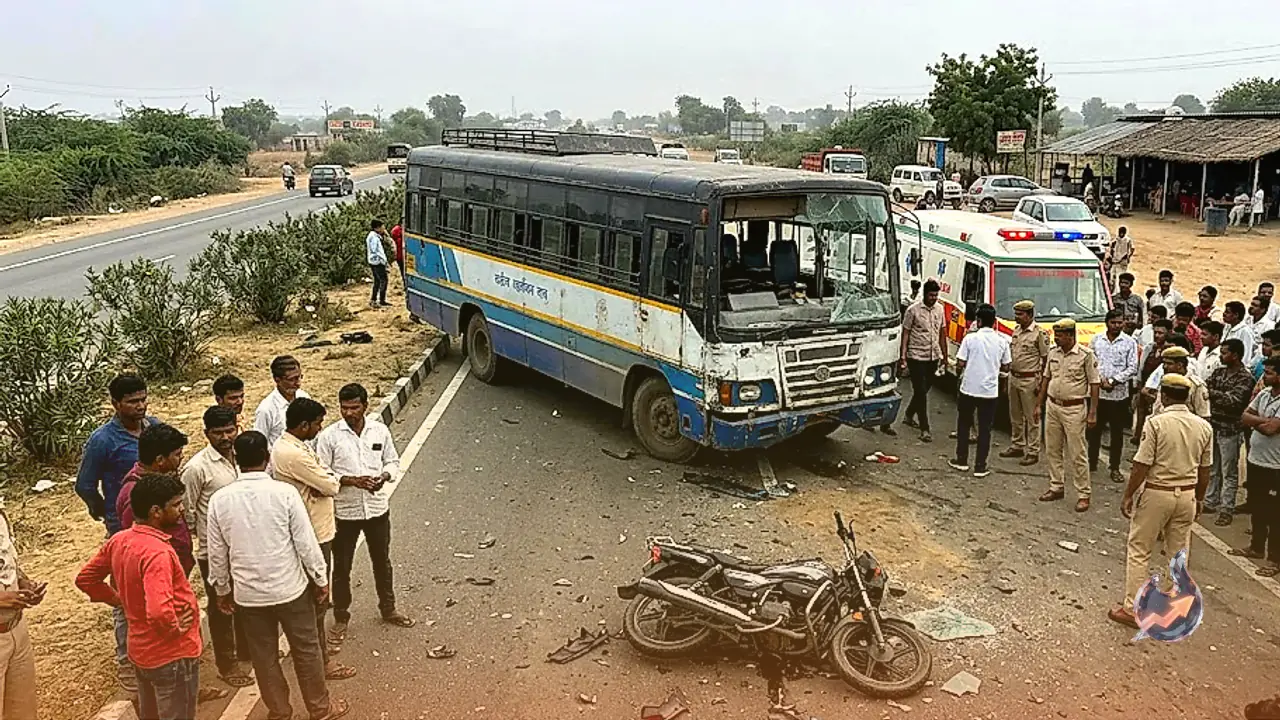Hotel Operator and Worker Killed After Speeding Bus Hits Motorcycle on National Highway 11 in Ratangarh