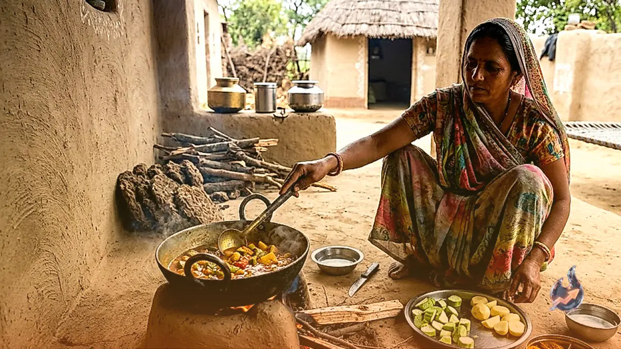 How to Cook Satvik Ridge Gourd and Potato Curry Without Onion or Garlic, Inspired by Bharatpur Villages