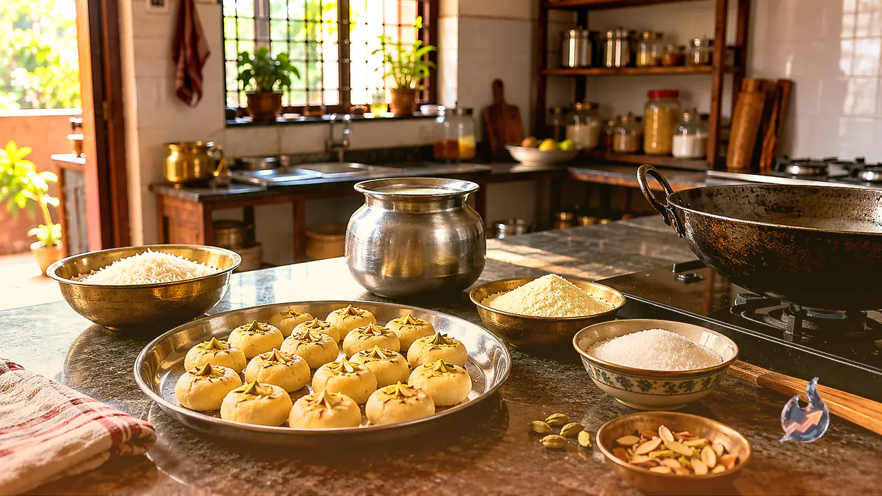 How To Make Rice Peda At Home Without Mawa Using Milk And Rice