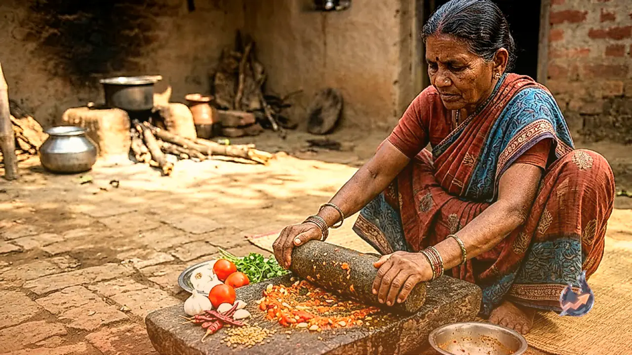 How to Make Traditional Silbatta Tomato Garlic Chutney in 10 Minutes