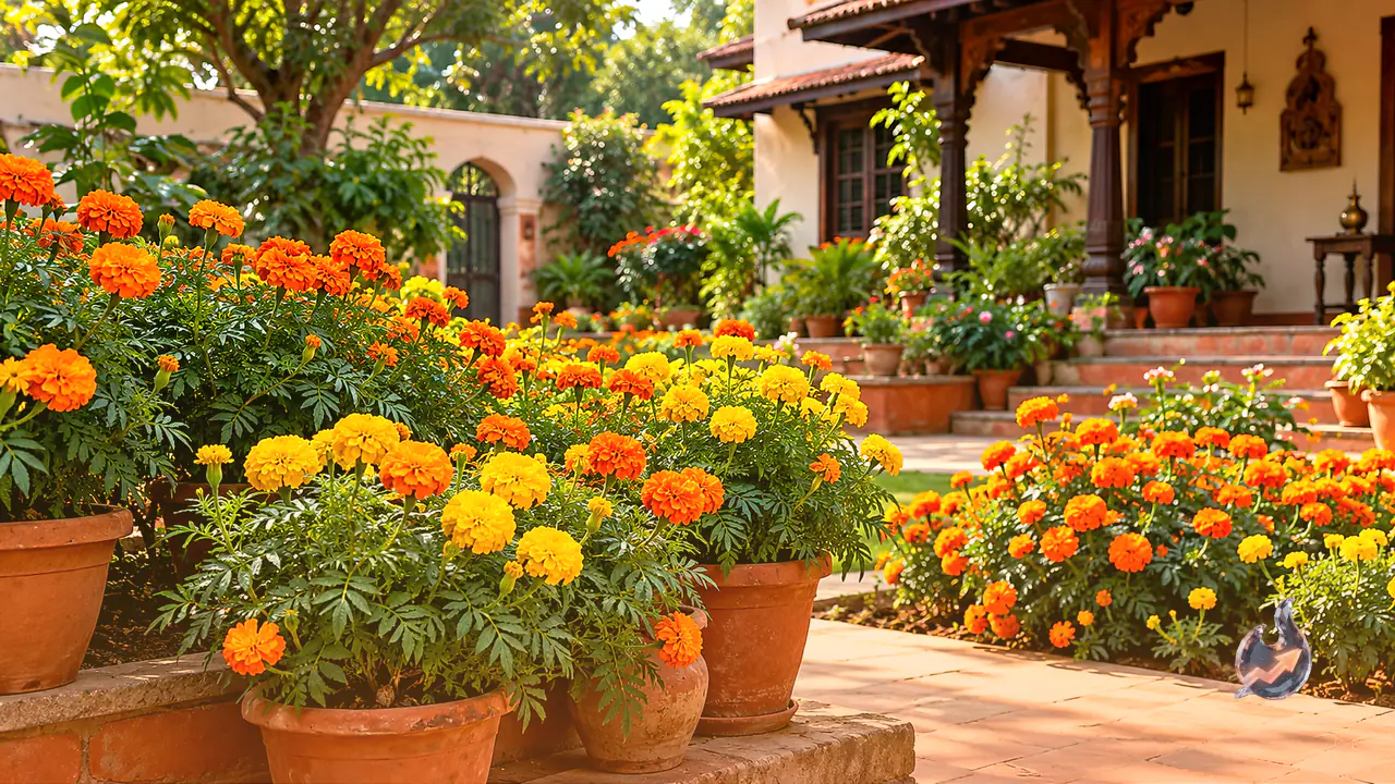 How to make your marigold plants bushy and full of flowers before Diwali with simple care