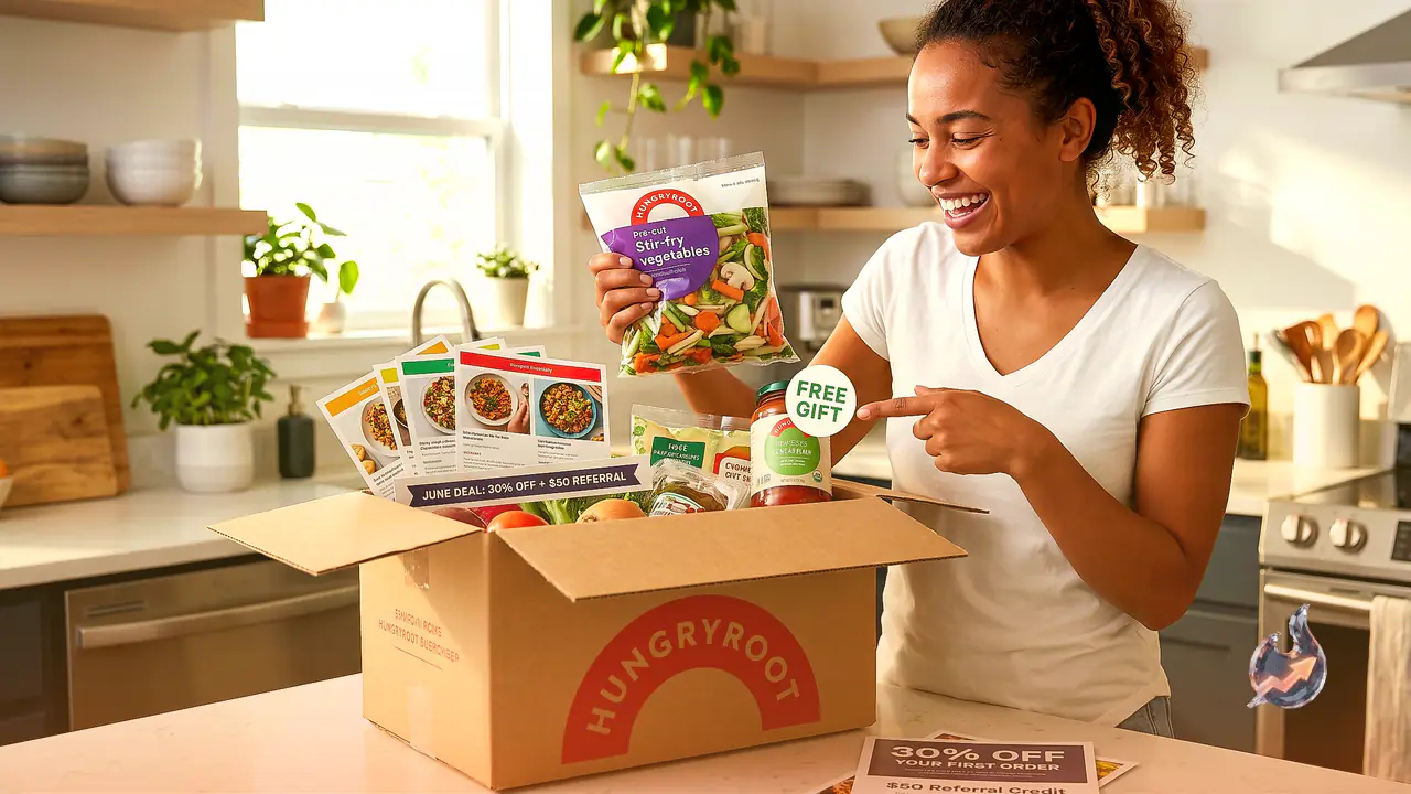 Hungryroot Deals This June: How to Stack a 30% Discount, $50 Referral Credits and a Free Gift for Life