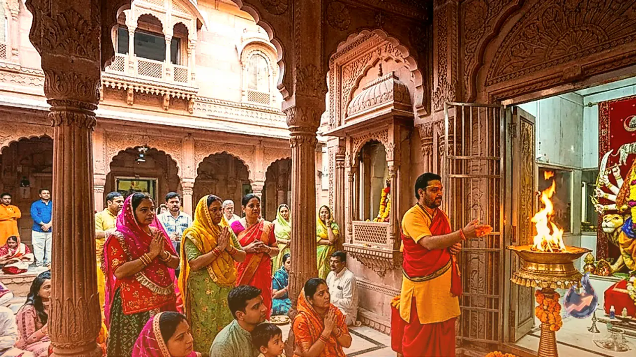 Hyderabad Houses a Rajasthani Architectural Marvel in Sri I Mataji Temple Featuring a 16 Armed Idol and Akhand Jyot