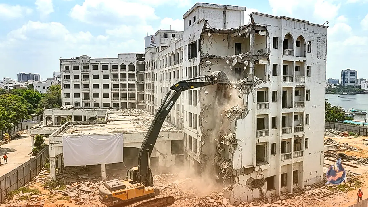 Hyderabad's Iconic Taj Banjara Hotel Demolished to Make Way for 40 Storey Luxury Residential Tower