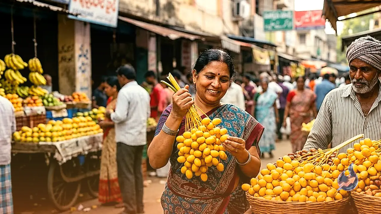 हैदराबाद की मंडियों में बिखरी पीले कच्चे खजूर की बहार, गुजरात और तमिलनाडु की खेती से सस्ते हुए अरब के पसंदीदा फल