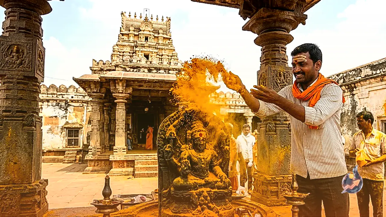 Bidar Mailar Mallanna Temple Near Hyderabad Replaces Flower Offerings With Sacred Turmeric
