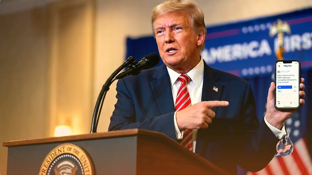Trump Launches Truth Social Poll on Renaming ICE to NICE, Reveals Tom Homan's Feedback on Agent Sentiment