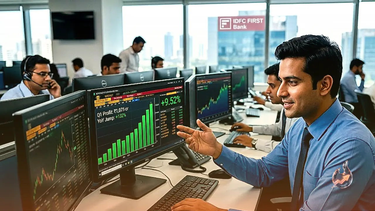 आईडीएफसी फर्स्ट बैंक के Q1 नतीजों ने बढ़ाई रफ्तार, 132% मुनाफा उछलने से शेयर 9.5% चढ़े