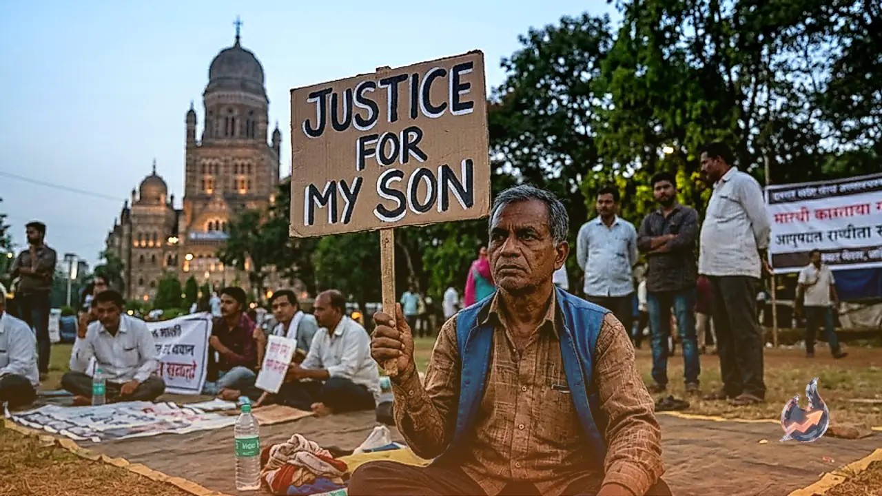 IIT Bombay Student Suicide Case: Father Protests at Azad Maidan Demanding Justice and Action Against Professor